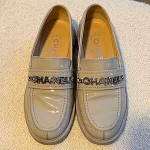 Chanel Gray Loafers